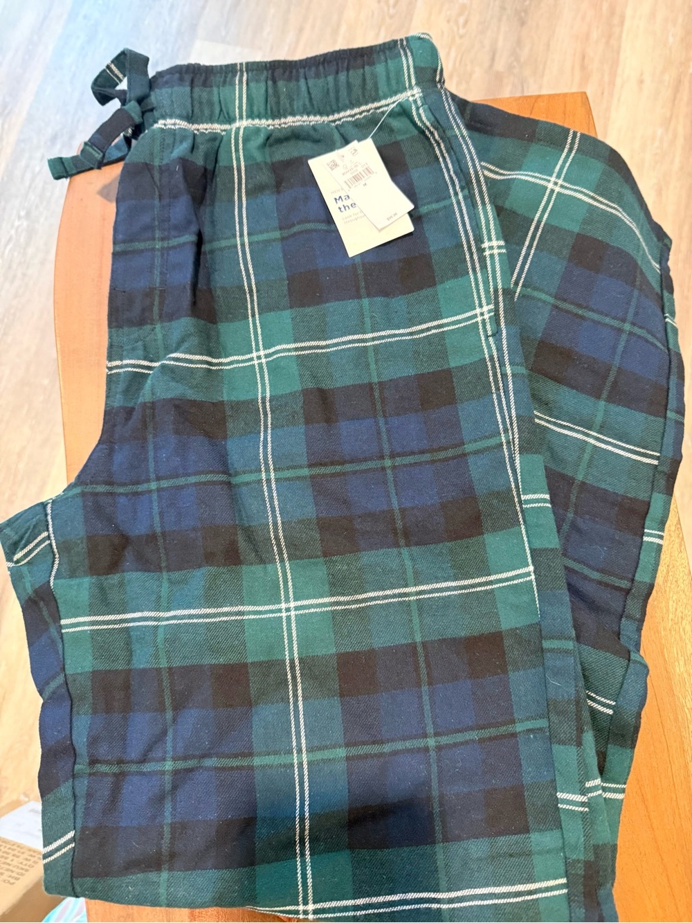 Match the Fam old Navy Green and Blue Plaid Men’s PJ’s NWT